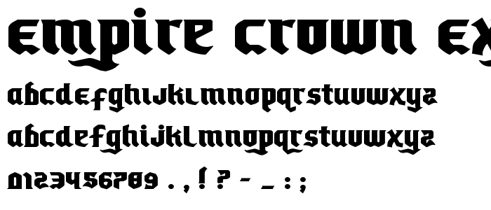 Empire Crown Expanded font